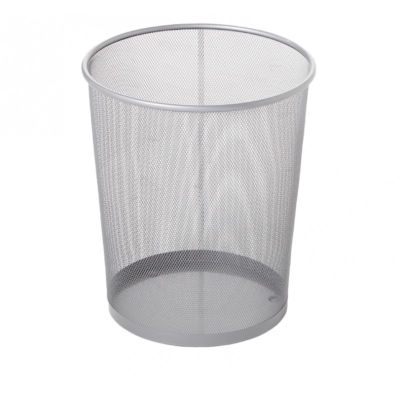 Corbeille à papier métal silver - 19L 