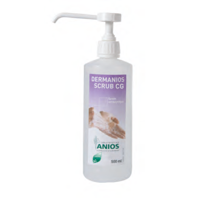 Savon antiseptique DERMANIOS SCRUB CG - Flacon 500 ml à pompe