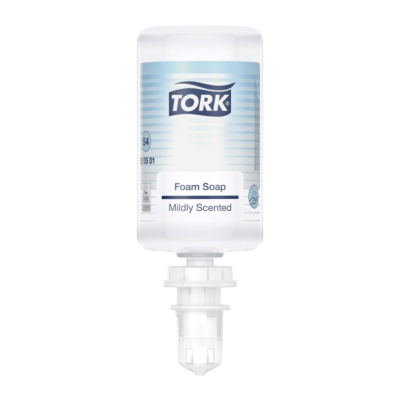 Savon mousse doux TORK PREMIUM S4 - Carton de 6 recharges 1l