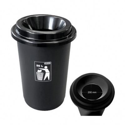 Poubelle DONUTS avec couvercle 50L