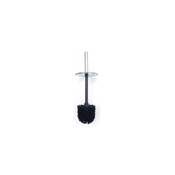 Combiné WC Inox avec brosse en fibre noire