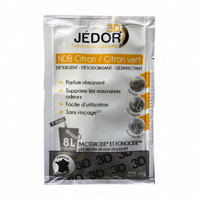 Dosettes Jedor 3D détergent sans rinçage 20ml - Carton de 250