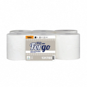 Essuie-mains 450 formats - 2 plis gaufré blancs pure ouate - FORGO Ecolabel - Colis de 6 rouleaux 