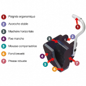 Chariot lavage double seaux avec presse à mâchoires - MMT1616 ReFlo