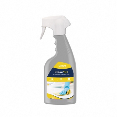 Dégraissant désinfectant alimentaire KLEAN'3D - Daily K - Spray 750 ml
