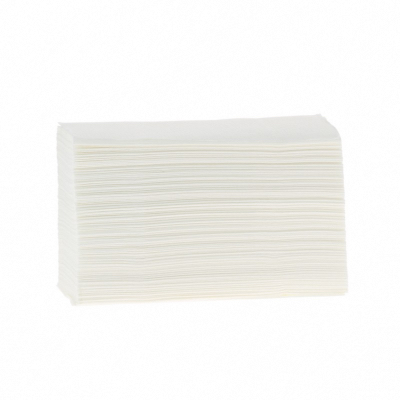 Essuie-mains 2 plis gaufrés collés - Dry Tech - Pure Ouate Blanc - Colis de 2600 feuilles