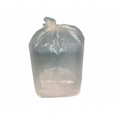 Sac Poubelle 130L Transparent - 28 microns - Carton de 200 Sacs