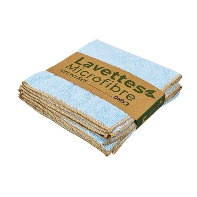 Lavettes en microfibres recyclées 38 x 38cm - Sachet de 5