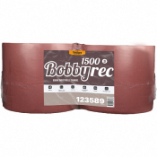 Bobine industrielle d'essuyage 1500 formats recyclée chamois 2 plis 22x30cm - Colis de 2 bobines