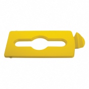 Couvercle de recyclage SLIM JIM pour plastique - Jaune - RUBBERMAID