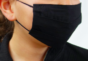 Masque en tissu enfant - Noir - A l'unité 