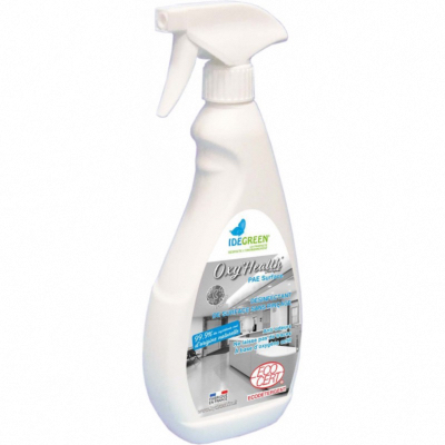 Désinfectant des surfaces Virucide sans rinçage  - OXY'HEALTH - IDEGREEN - Spray de 750ml
