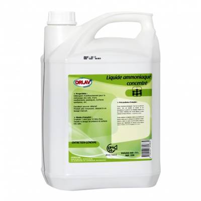 Détergent ammoniaqué concentré 6% - ORLAV - Bidon 5L