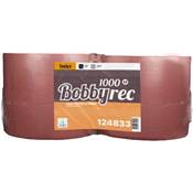 Bobine industrielle d'essuyage 1000 formats recyclée chamois 2 plis 24x22cm - Colis de 2 bobines