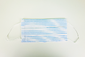Masque en tissu - Motif rayés bleu clair - A l'unité 