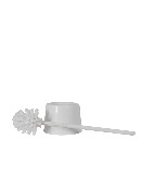 Brosse WC boule avec socle blanc