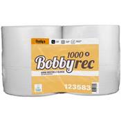 Bobine industrielle d'essuyage 1000 formats recyclée blanc 2 plis 22x30cm - Colis de 2 bobines