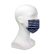 Masque en tissu - Motif rays bleu marine - A l'unit 