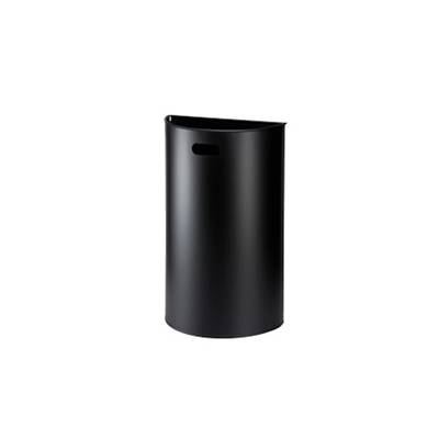 Poubelle murale en acier epoxy MILUNA - blanc ou noir - 40L