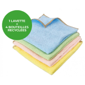 Lavettes en microfibres recyclées 38 x 38cm - Sachet de 5