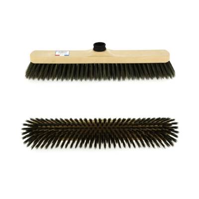 Balai soie grise 38 cm - Support plastique caramel - Douille à vis
