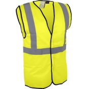 Gilet haute visibilité avec bandes rétro-réfléchissantes (Taille S à 3XL)