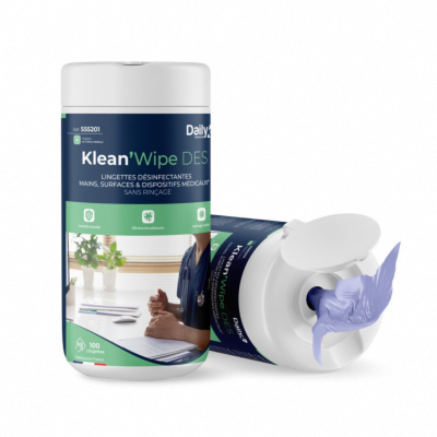 Lingettes désinfectantes KLEAN'WIPE - Daily K - Boite de 100