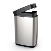 Poubelle grise inox 50L à fixer ou à poser - TORK B1