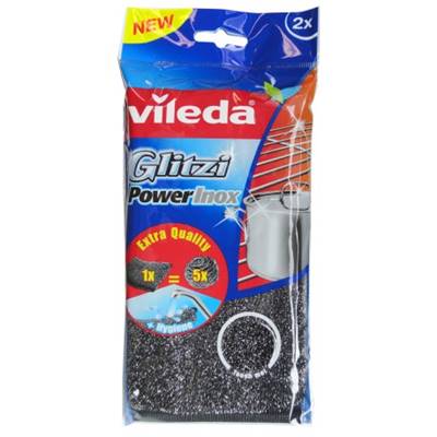 Eponge VILEDA PAD POWER INOX - Sachet de 2