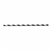 Paille en papier torsade noire 20cm (diamètre 6mm) - Colis 6000