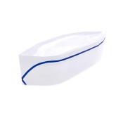 Calot extra-blanc en papier avec liseré couleur - Carton de 1000