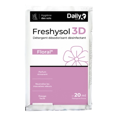 Détergent désodorisant désinfectant FRESHYSOL 3D - Dosette 20ml - Carton de 250