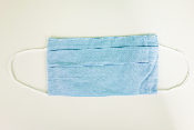 Masque en tissu - Bleu ciel - A l'unité 
