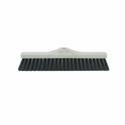 Balai de crin gris-noir 37,5 cm - Support plastique recyclé - Douille droite