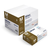 Gant latex non poudré AQL 1,5 - Boîte de 100 (S à XL)