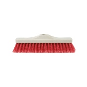 Balai PVC 37,5 cm rouge-gris - Support plastique recyclé - Douille droite