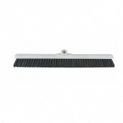 Balai de crin gris-noir 60 cm - Support plastique recyclé - Douille inclinée