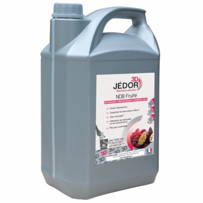 Détergent Jedor 3D surodorant désinfectant premium sans rinçage - Bidon 5L