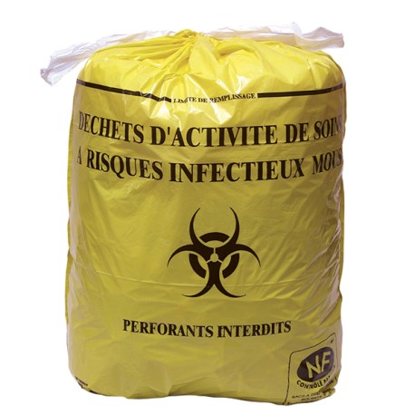 Sac Poubelle DASRI 30L - 20 microns - Carton de 500 Sacs