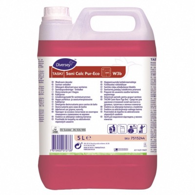 Détartrant sanitaires Ecolabel - TASKI SANI CALC PUR ECO - Bidon 5l 