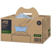 Chiffon de nettoyage plié bleu ultra résistant TORK W7 - Colis de 180 formats