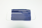 Masque en tissu - Motif rayés bleu marine - A l'unité 