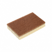Tampon abrasif marron sur éponge - Sponrex 100 - Sachet de 10