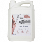 Crème lavante mains nacrée - Parfum rose blanche - Bidon 5L