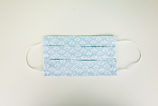 Masque en tissu - Motif bleu clair - A l'unité 