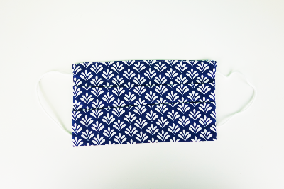 Masque en tissu - Motif bleu marine - A l'unité 