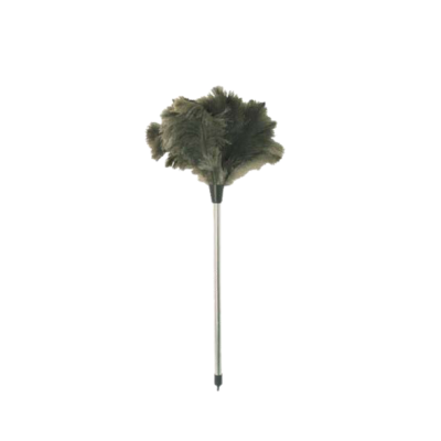 Plumeau en véritable plumes d'autruche avec manche en métal