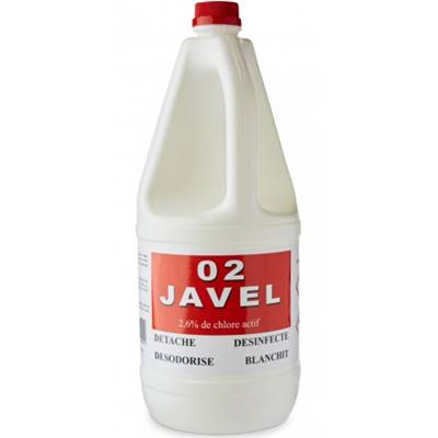 Javel liquide 2,6% - Bidon 2L - Carton de 6 bidons