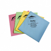 Lavette microfibre DOTTY non tissée 40x40cm  - Sachet de 5