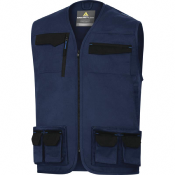 Gilet de travail polycoton M2GI3 gris ou bleu marine - S à XXL